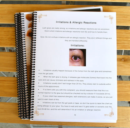Classic Eyelash Extension Training Manual (English) ✨